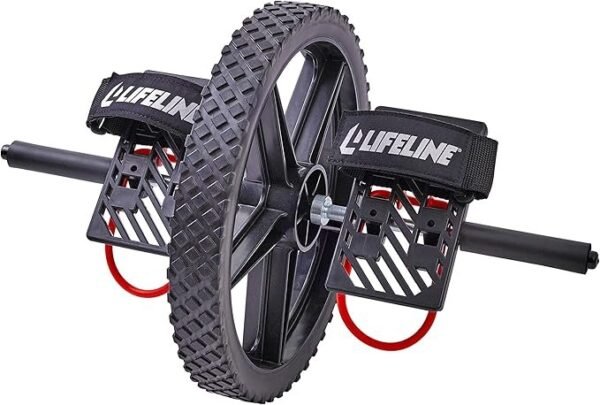 Lifeline Power Wheel for Full Body Functional Fitness – Strengthen Abs, Core, Lower & Upper Body with Foot Straps